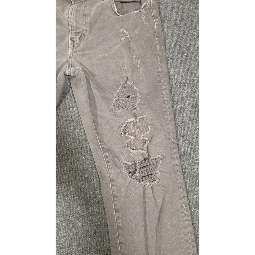 American Eagle AirFlex+ Distressed Jeans 36x30 Gray Slim Stretch